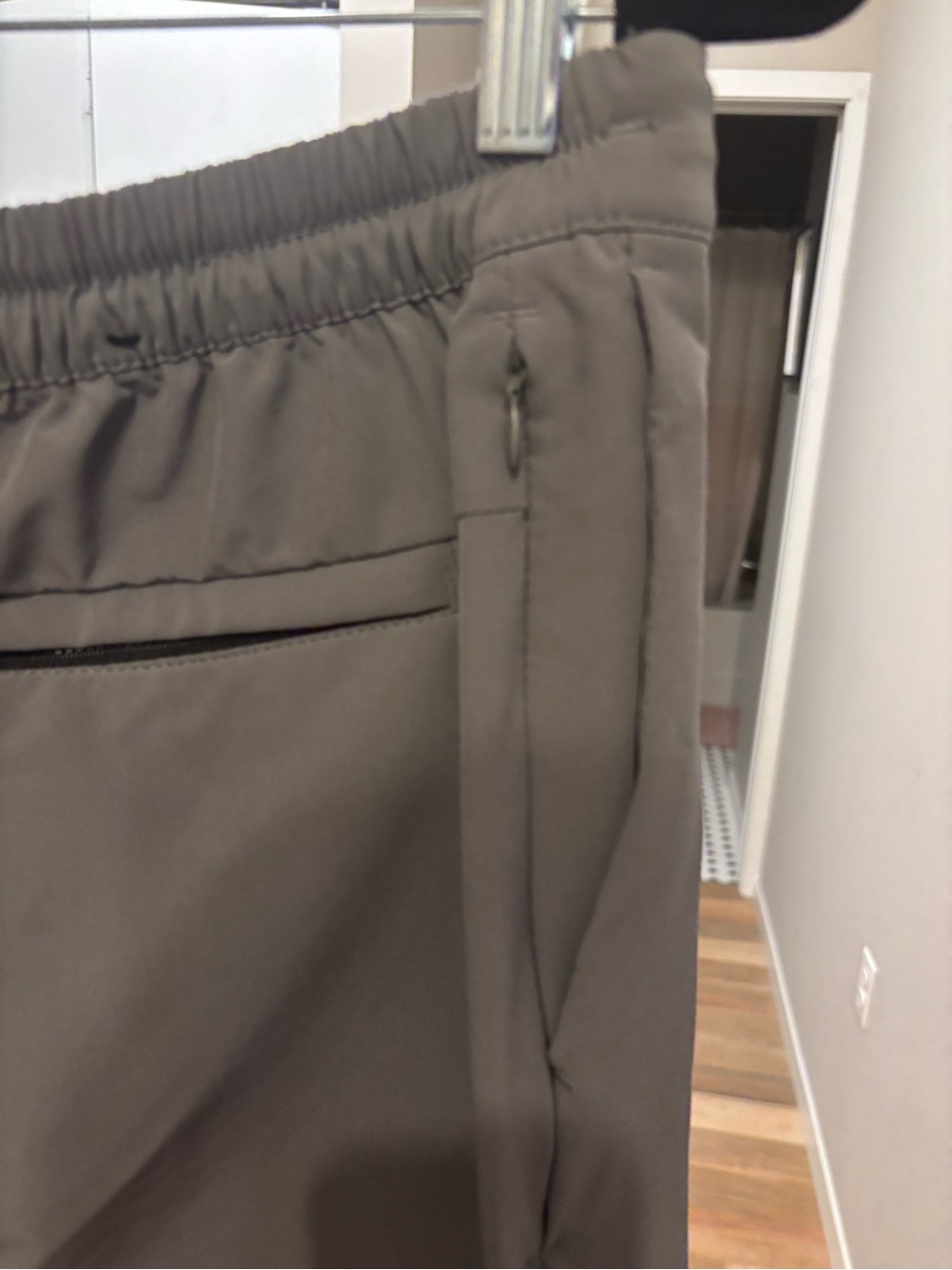Men's Grey Slim Tech Pants - Picture 4 of 4